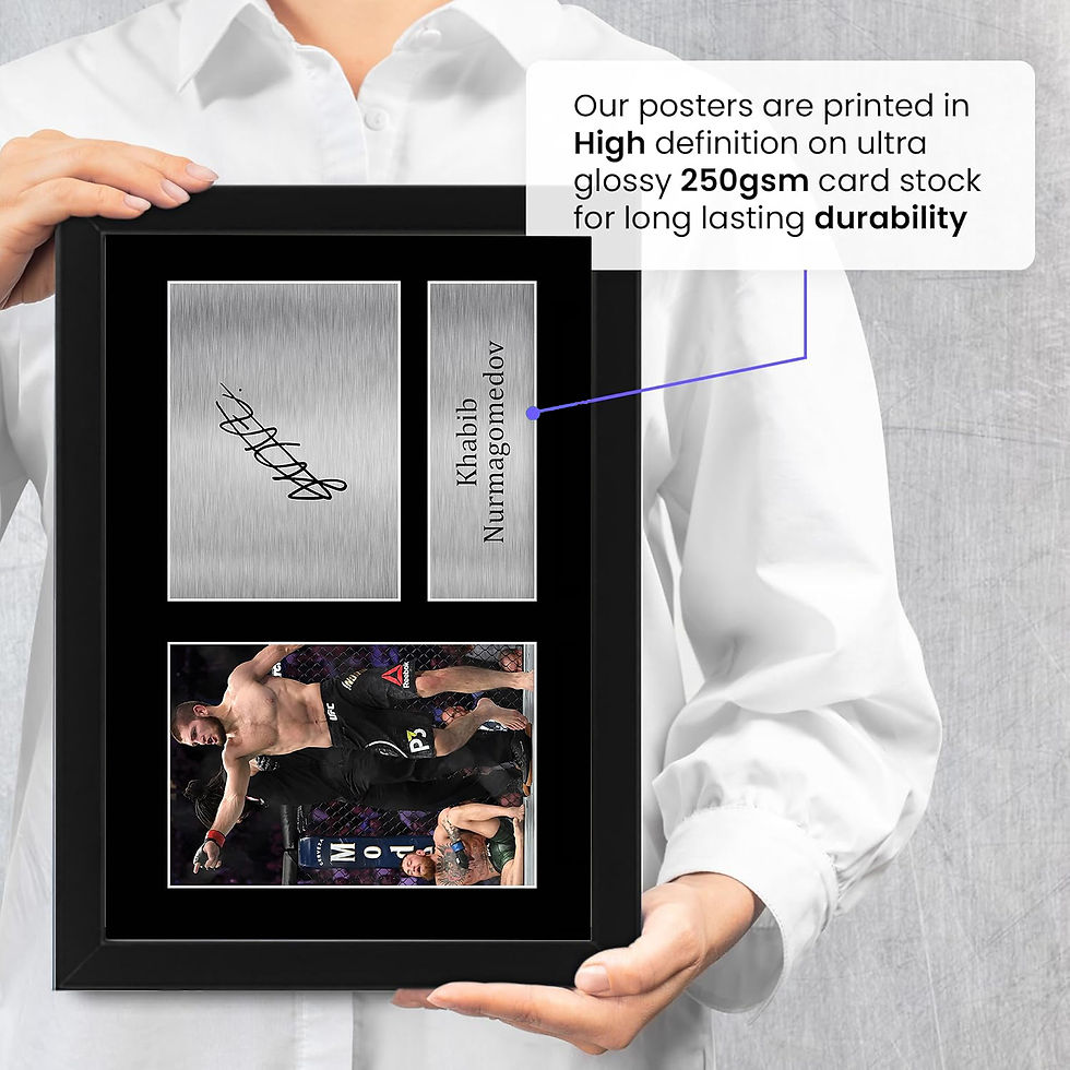 Thumbnail: Khabib Nurmagomedov Framed Poster – Signature Style UFC Champion Wall Art