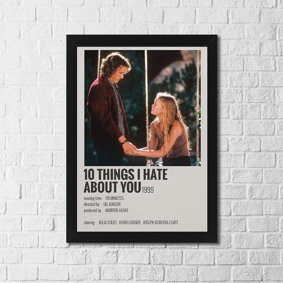 Thumbnail: 10 Things I Hate About You Poster – Romantic Movie Wall Art, Vintage 90s Film Ae