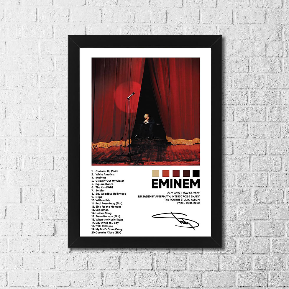 Thumbnail: Eminem The Eminem Show Poster – Iconic Album Tracklist Wall Art, Hip-Hop Music D