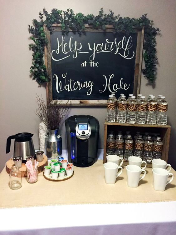 safari baby shower idea, water hole