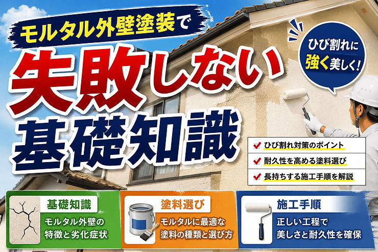 モルタル外壁塗装で失敗しない基礎知識