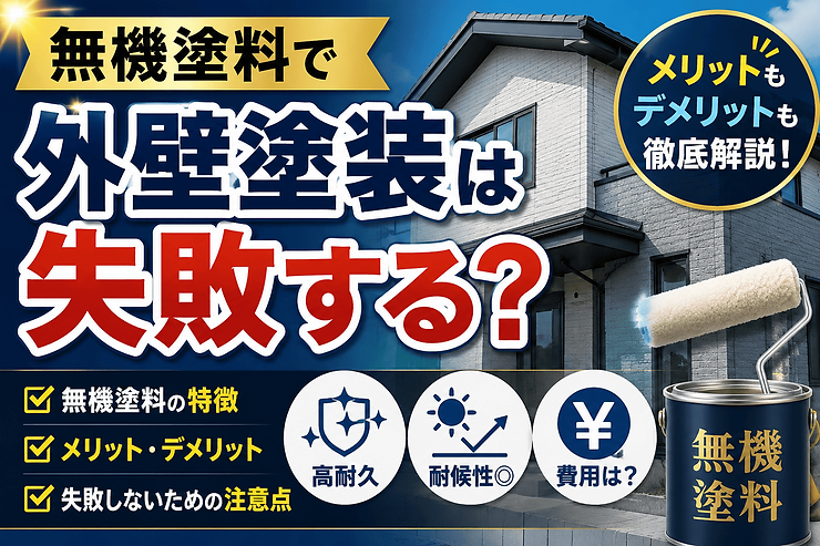 無機塗料で外壁塗装は失敗する?