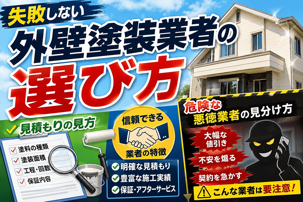 失敗しない外壁塗装業者の選び方