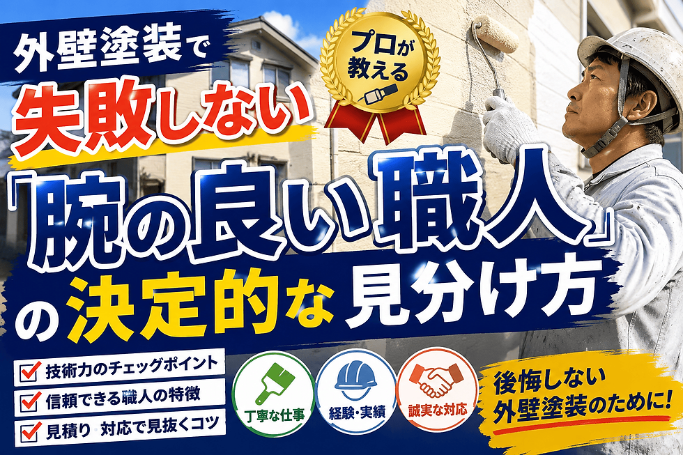 外壁塗装で失敗しない「腕の良い職人」の決定的な見分け方