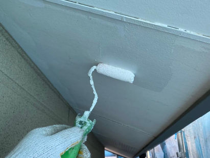 福島県郡山市にて付帯部塗装(軒天井)