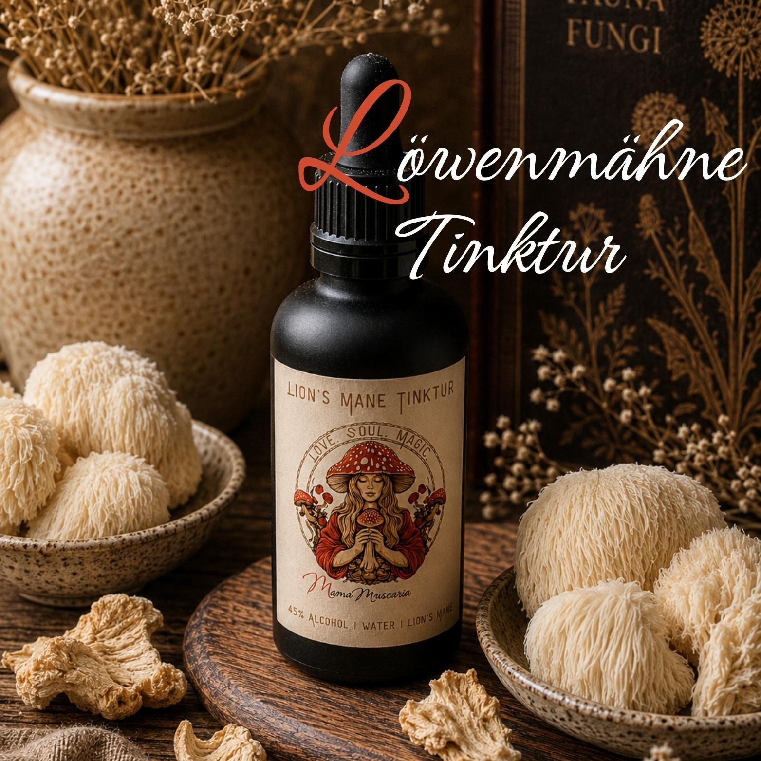 Löwenmähne Tinktur 30ml “Löwen-Power” aus Hericium MamaMuscaria