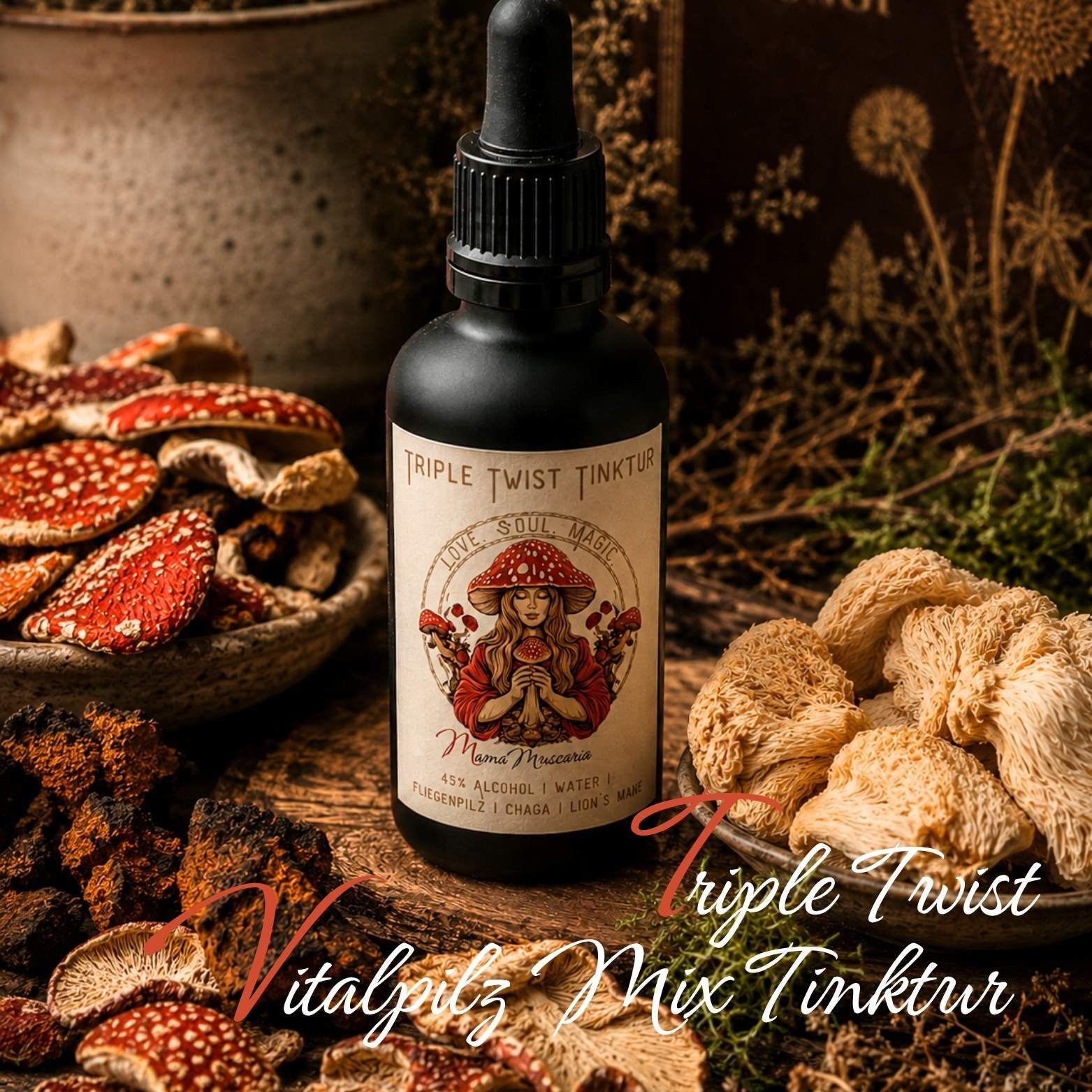 Triple Twist Tinktur 30ml Dreifach Vitalpilz Mix MamaMuscaria
