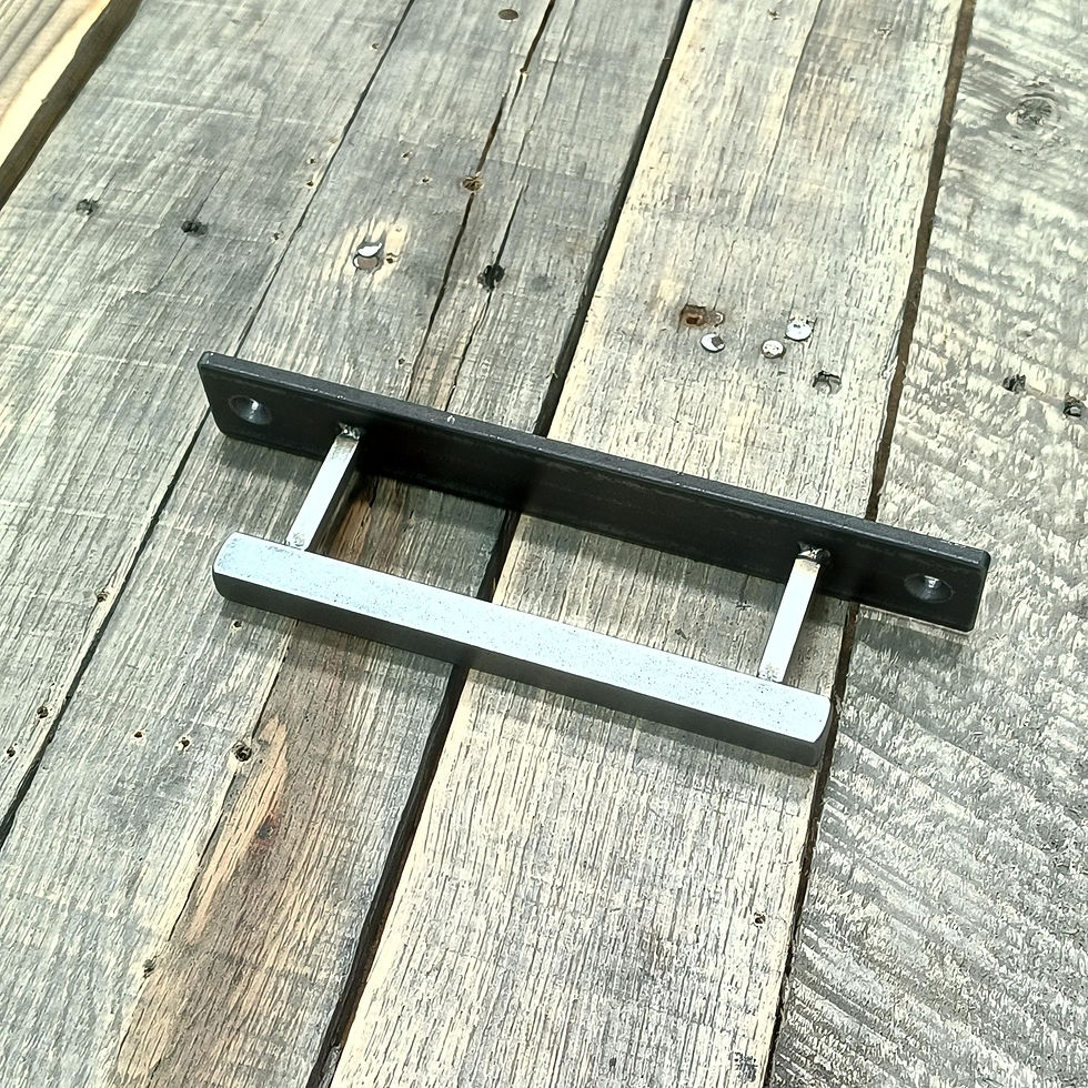 Thumbnail: Industrial Raw Steel Cabinet Handle - Face Mounting