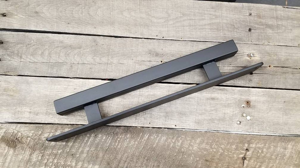 Thumbnail: Modern-Industrial Barn Pull or Sliding Door handle - 1-3/16" wide on 2" backer