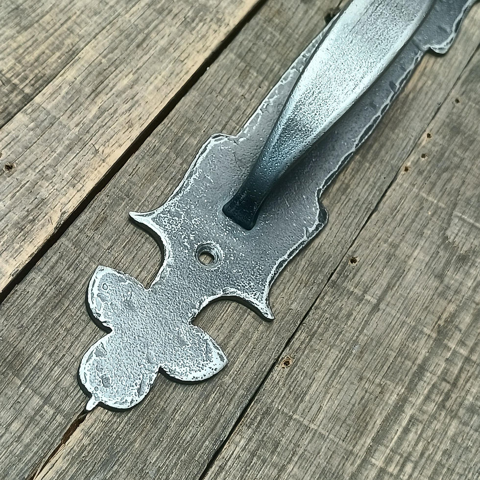 Thumbnail: Studio Series - Handcrafted Fleur-de-lis Curved Door Handle