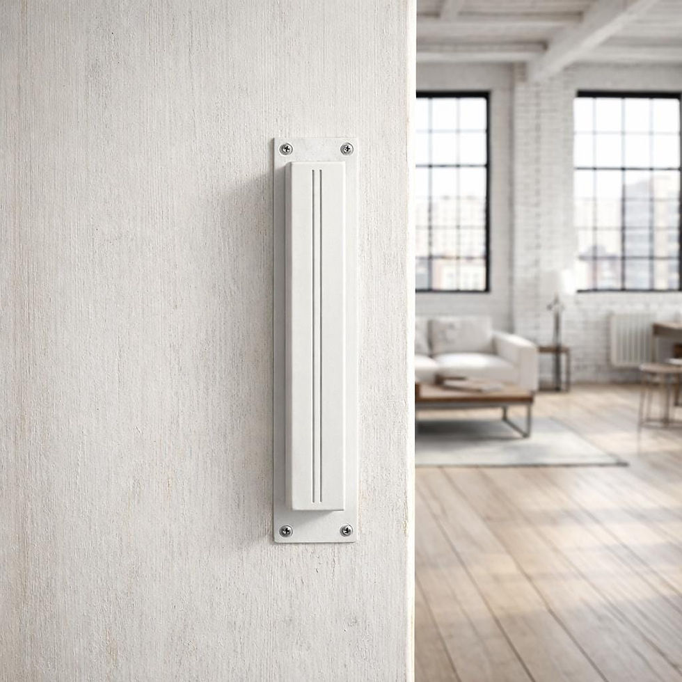 Thumbnail: Modern-Industrial Barn Pull or Sliding Door handle - 1-3/16" wide on 2" backer