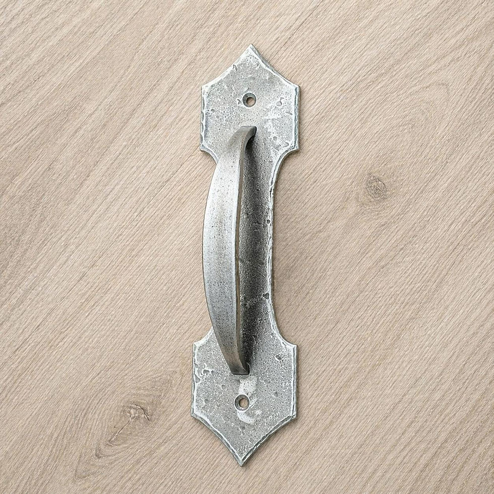 Thumbnail: Studio Series - Handcrafted Gothic Shield Style Curved Door Handle