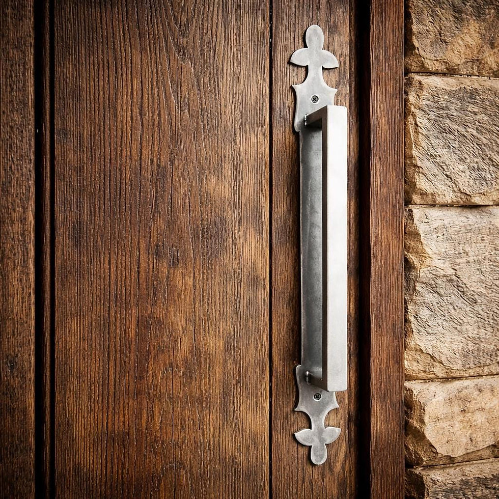 Thumbnail: Studio Series - Handcrafted Fleur-de-lis barn door handle