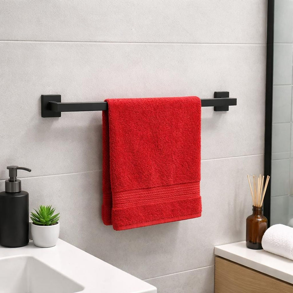 Thumbnail: Modern Towel Bar - 1" x 1/2" rectangular steel tube