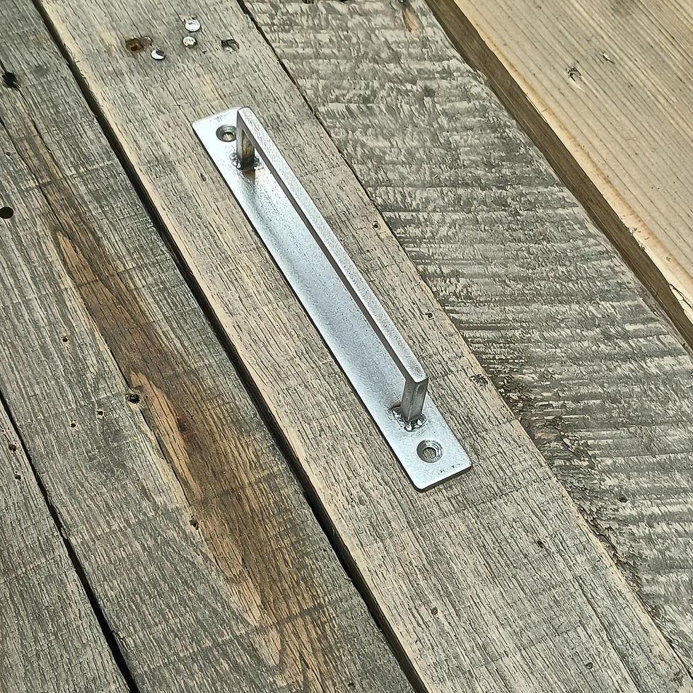 Thumbnail: 1/4" Industrial Raw Steel Cabinet Handle - Face Mounting