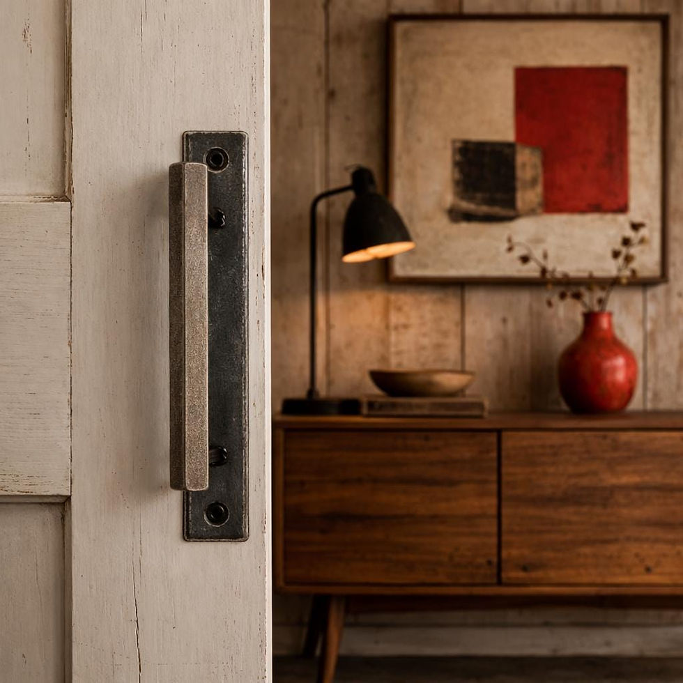 Thumbnail: Industrial Raw Steel Cabinet Handle - Face Mounting