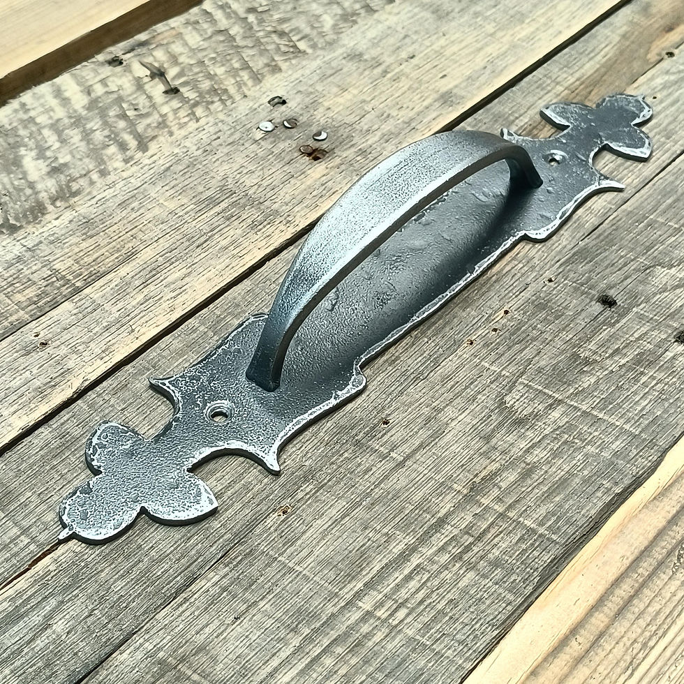 Thumbnail: Studio Series - Handcrafted Fleur-de-lis Curved Door Handle