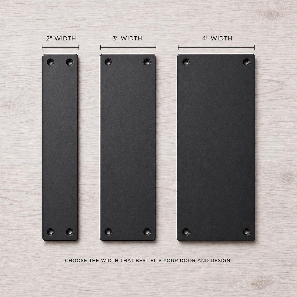 Thumbnail: Steel Push Plate – 3" Flat Bar, Solid Door Plate, Entry Hardware