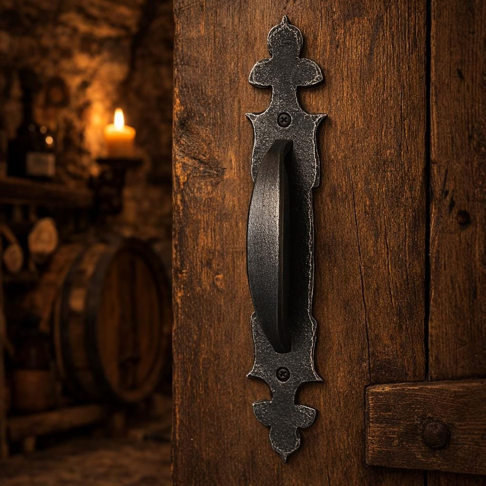 Thumbnail: Studio Series - Handcrafted Fleur-de-lis Curved Door Handle