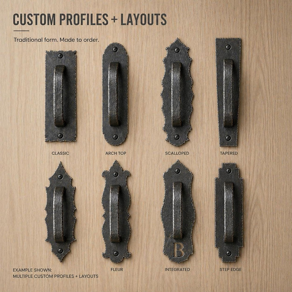 Thumbnail: Custom English Barn Door Handle – Forged Steel Pull, Traditional Ironwork Style