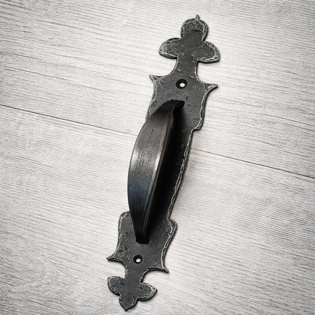 Studio Series - Handcrafted Fleur-de-lis Curved Door Handle