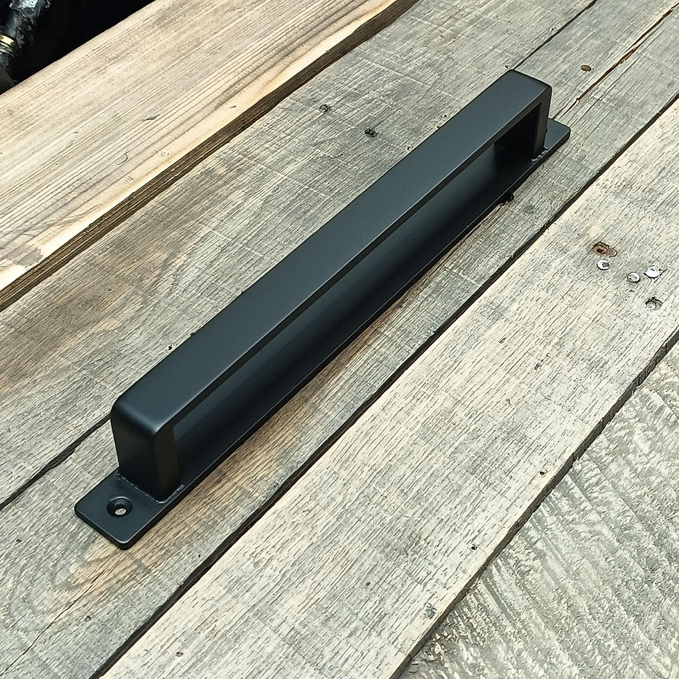 Thumbnail: Handmade Steel Barn Door Handle – Industrial Minimalist Architectural Door Pull