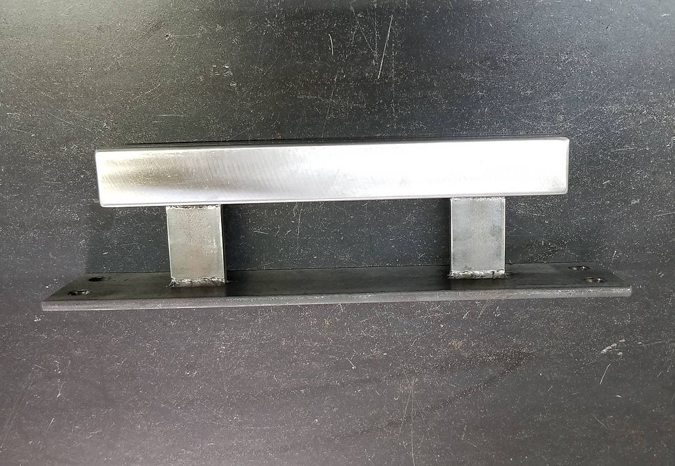 Thumbnail: Modern-Industrial Barn Pull or Sliding Door handle - 1-3/16" wide on 2" backer
