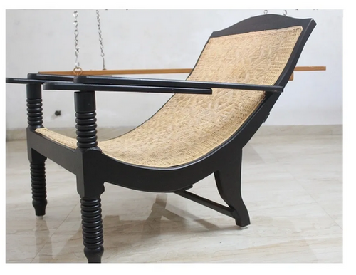 Kerala Traditional Easy Old Style Easy Chair IRUKKAI TEAK WOOD