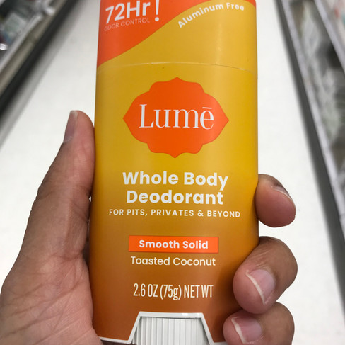 Image of Lume natural deodorant which contains fragrance that may cause deodorant allergy