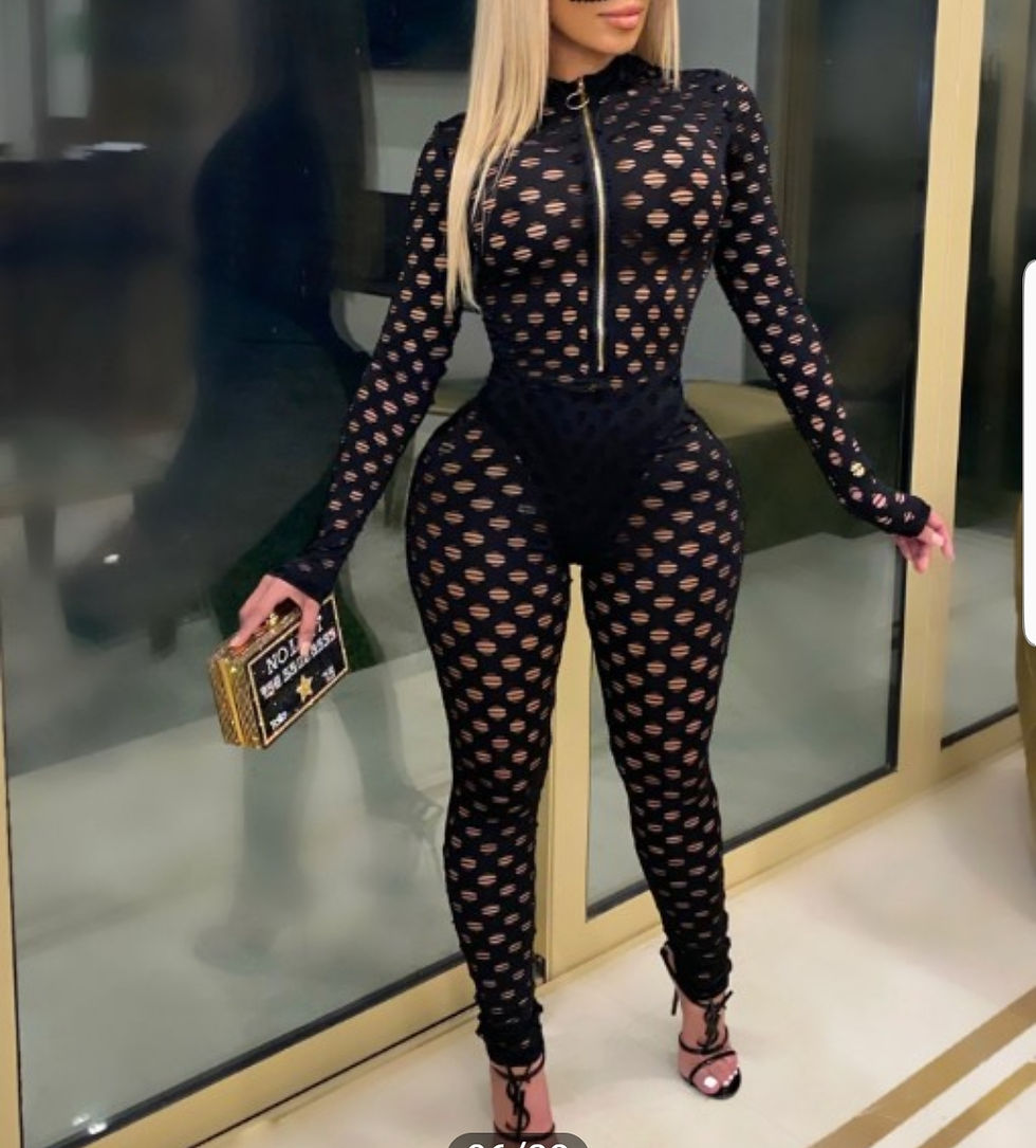 Thumbnail: Solid Sexy  Cut Out Zip Up Jumpsuit