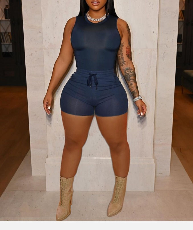 Thumbnail: Casual Sleeveless Tank Top Shorts set