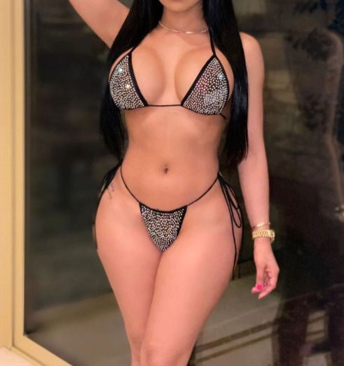 Thumbnail: Sexy Tie-Wrap Rhinestone Three Peice Bikini Set