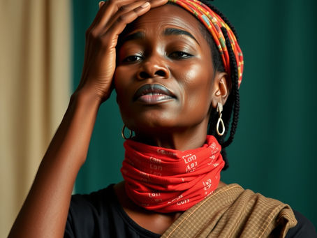 A Black women in distress