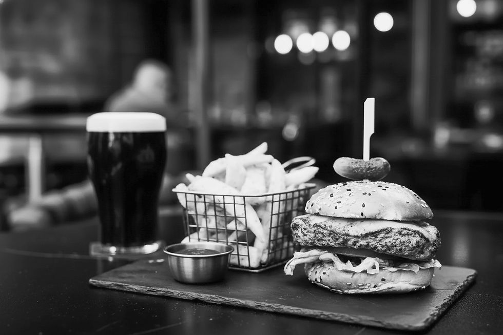Chef-inspired pub classics featuring a ranch-raised Alberta beef burger and fries