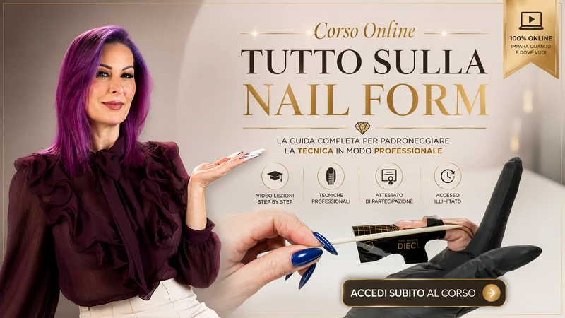 Corso online Tutto sulla Nail Form – Ildiko Marczinek spiega come applicare correttamente la nail form per la ricostruzione unghie.