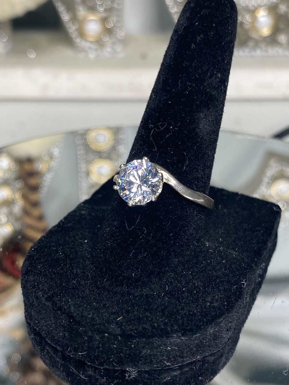 Thumbnail: 2.25 cts Cubic Zirconia Sterling Silver Ring