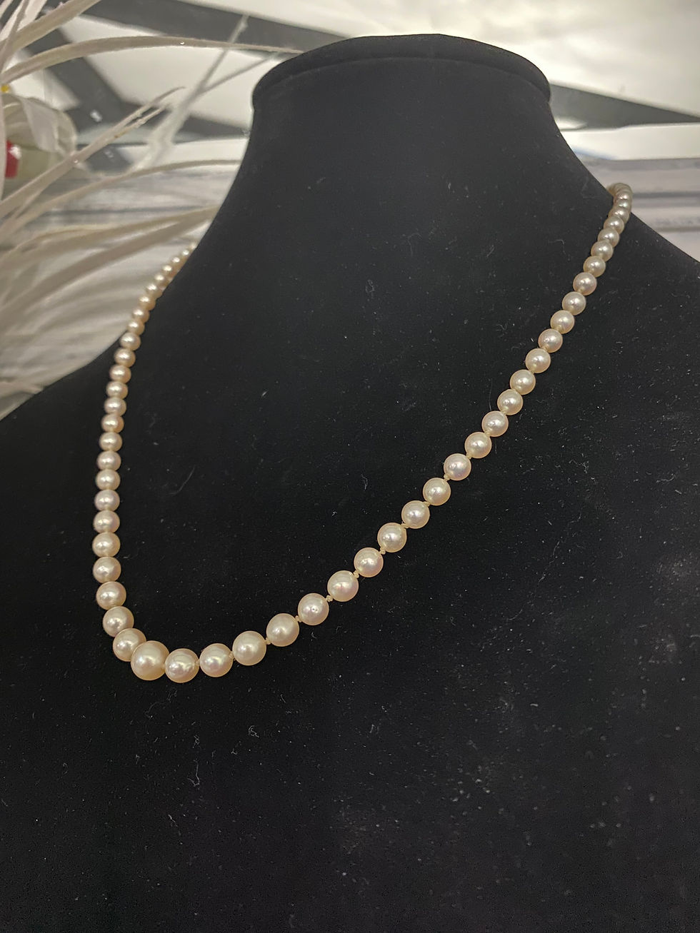 Vintage Akoya Saltwater Pearl & Diamond