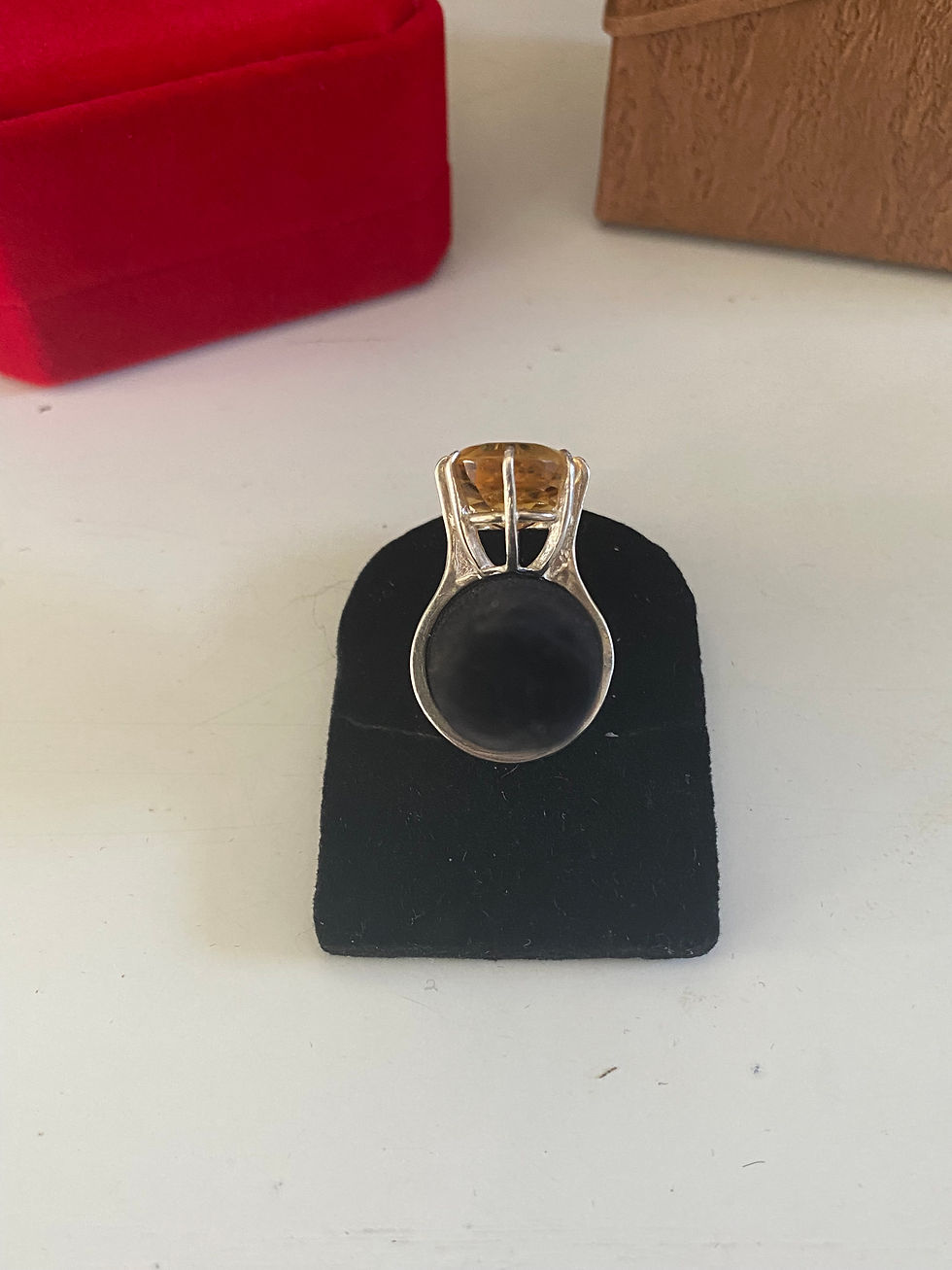 Thumbnail: 8.4 cts Orange Fire Opal Ring