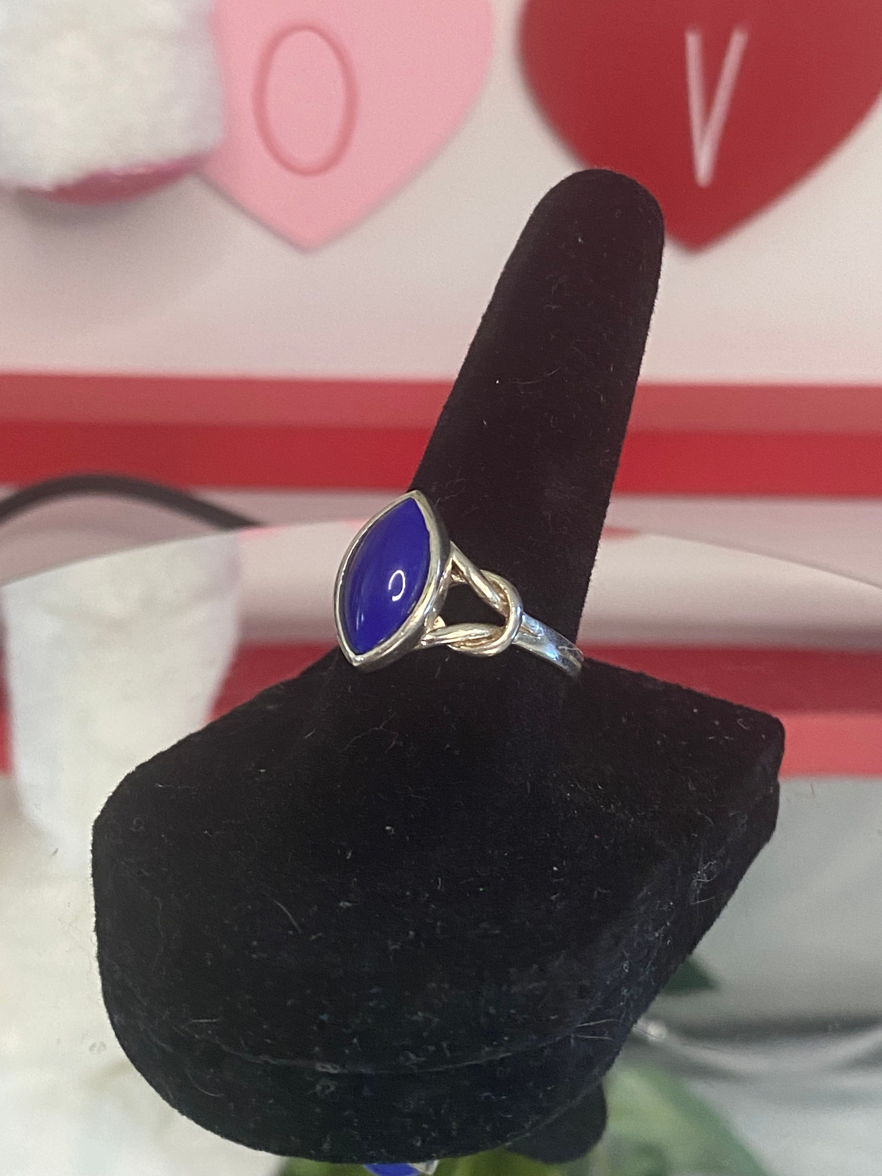 Vintage Lapis Lazuli Sterling Silver Ring