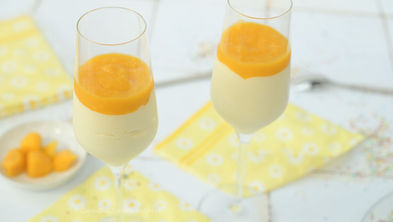 Mango mousse romig en snel klaar