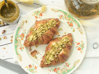 Pistachecrème van mascarpone en witte chocolade