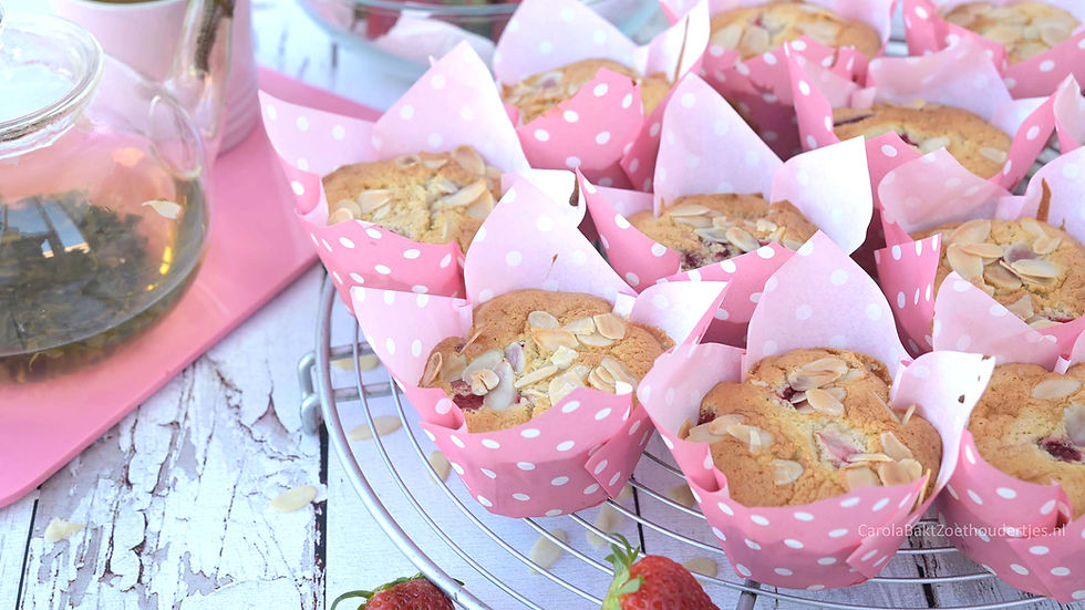 Aardbeien wolkencakejes