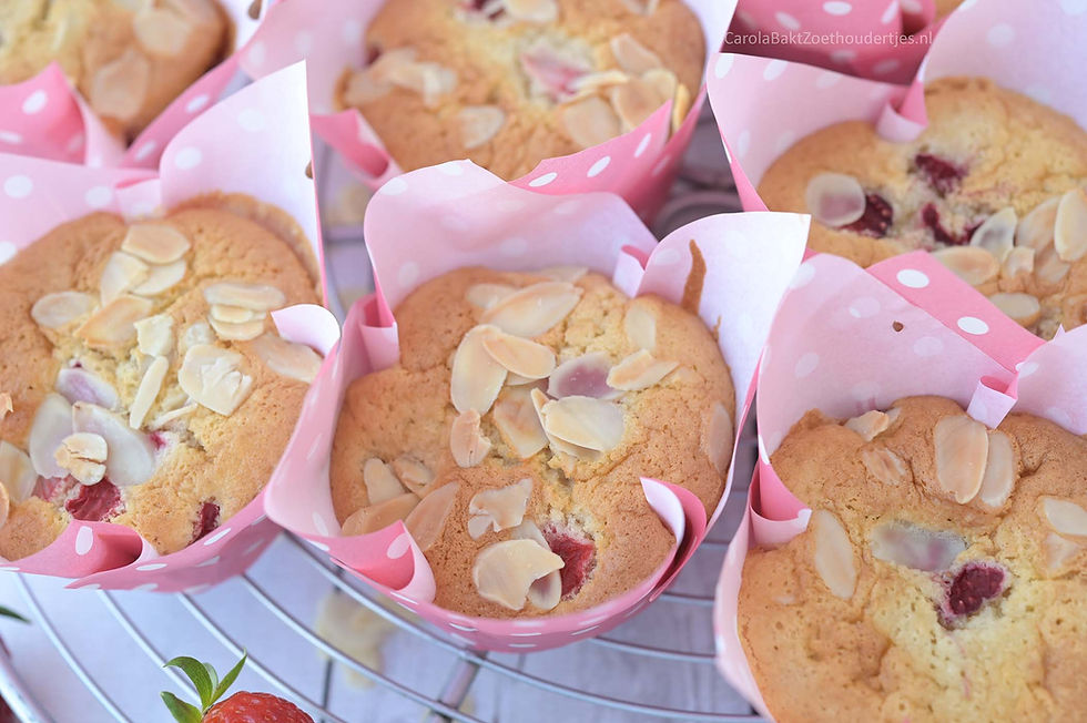 Aardbeien wolkencakejes