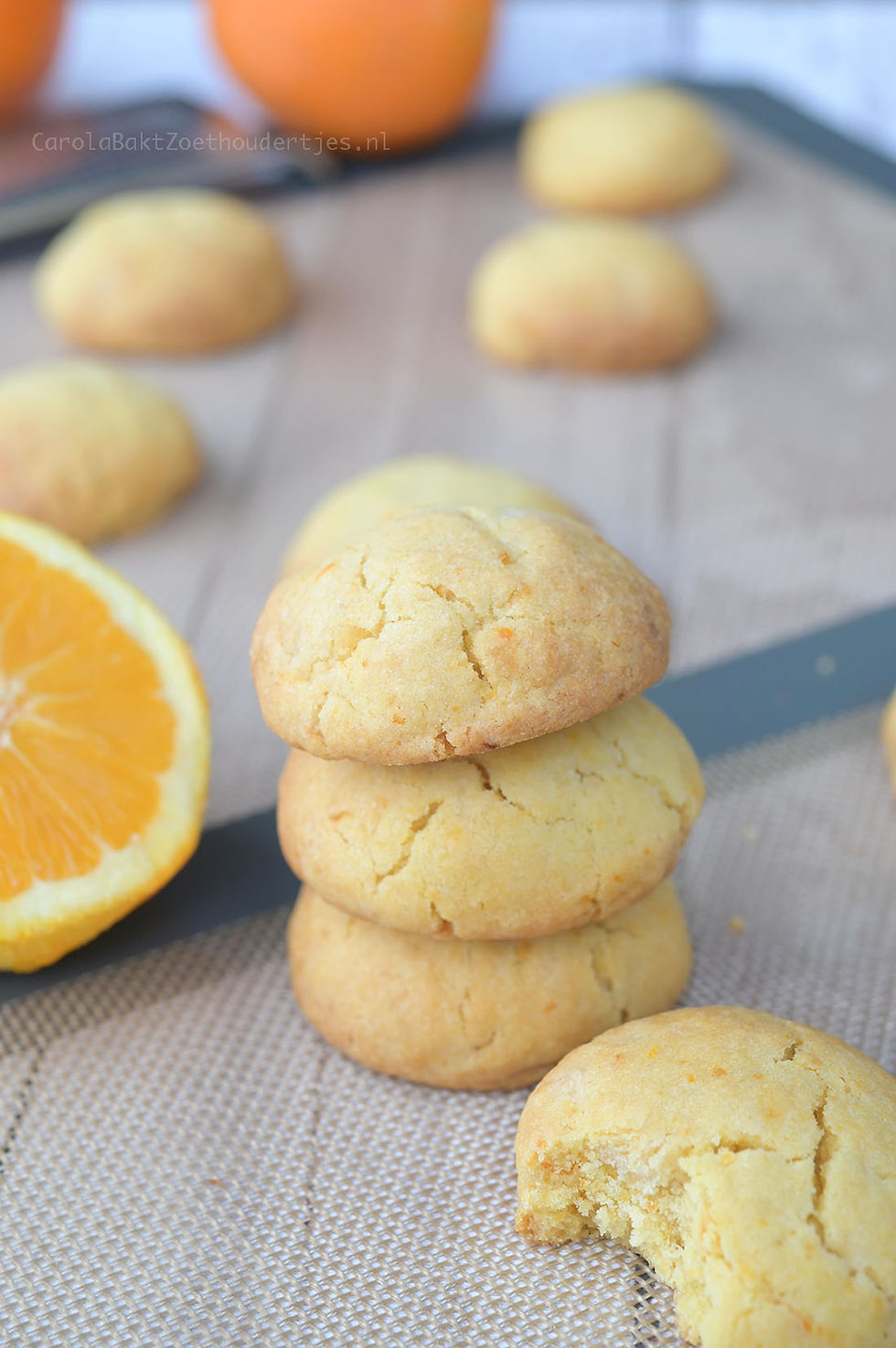 Sinaasappel koekjes met witte chocolade