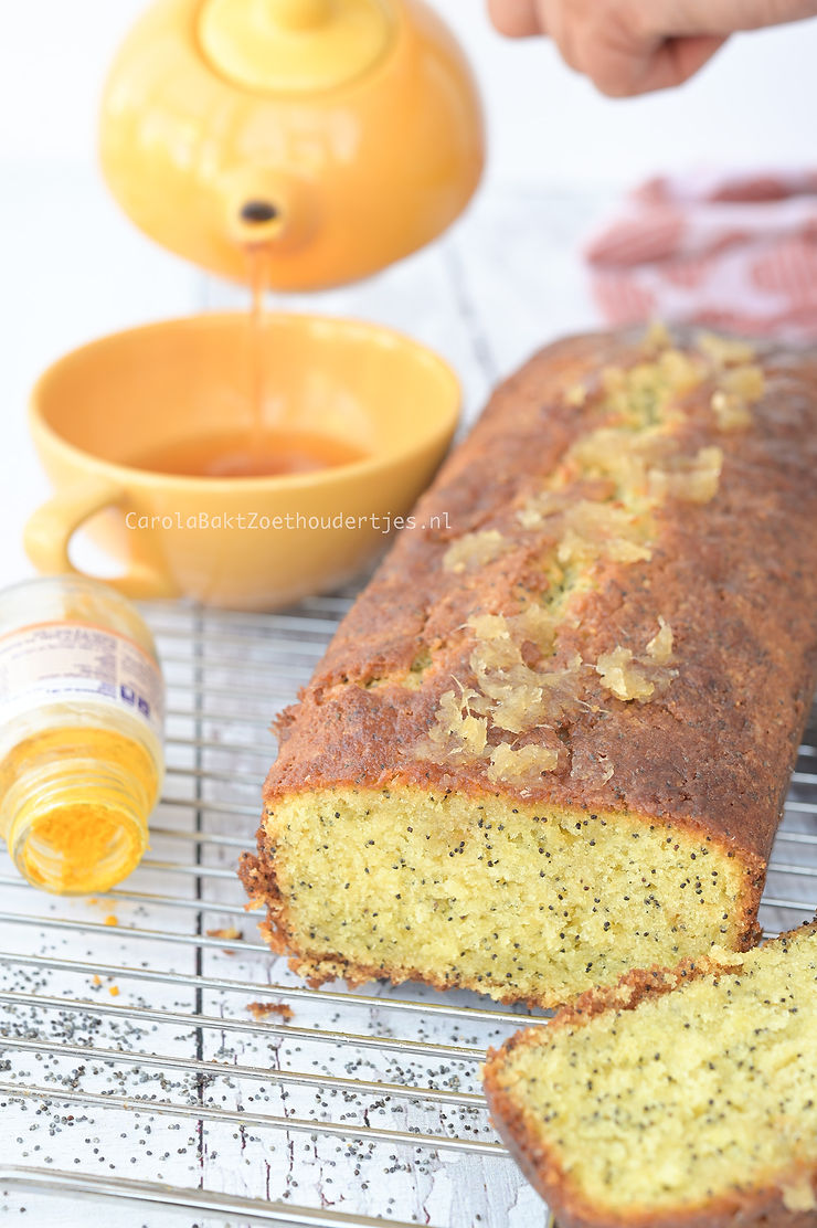 Kurkuma maanzaadcake met gembersiroop