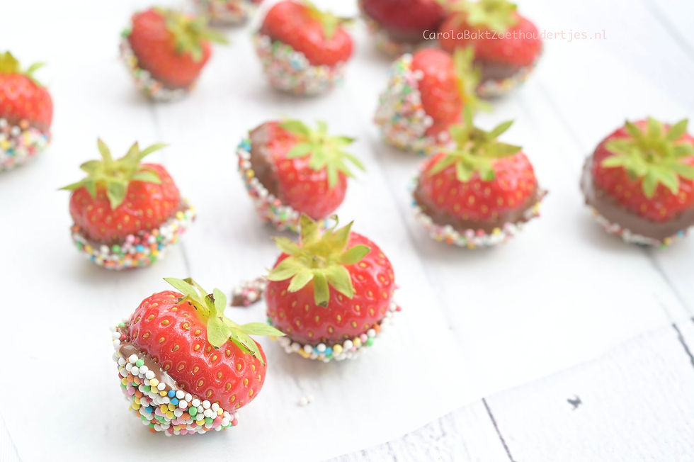 Kijk de zomerkoninkjes met chocolade blozen