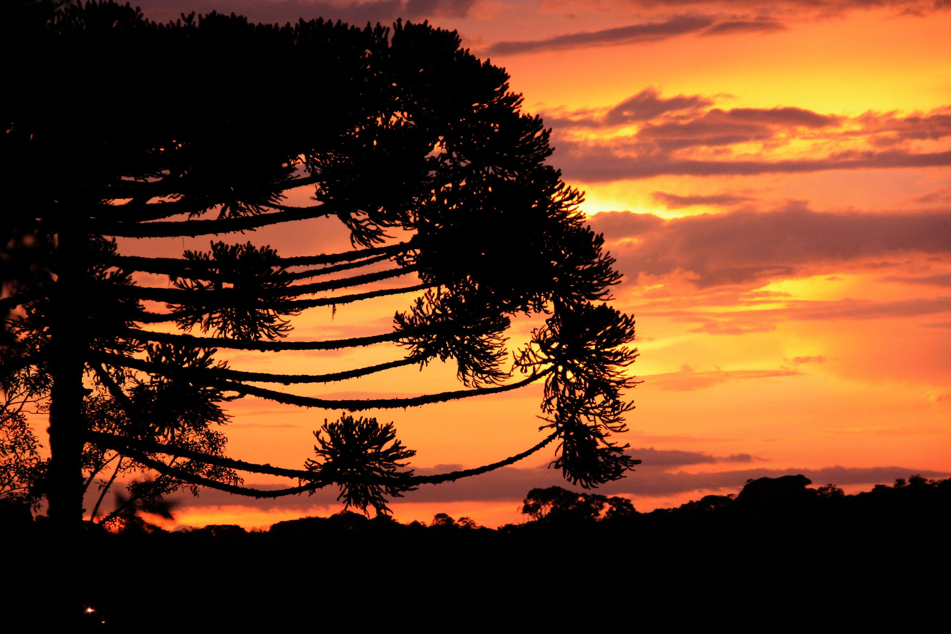 Pôr do Sol, a partir do Lagos de Gramado.