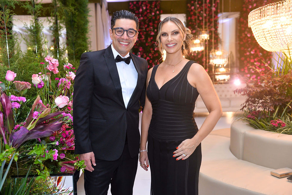 André Borba Reiriz e a arquiteta Vanessa Lauffer Reiriz, prestigiando a festividade - Crédito Juliano Vicenzi