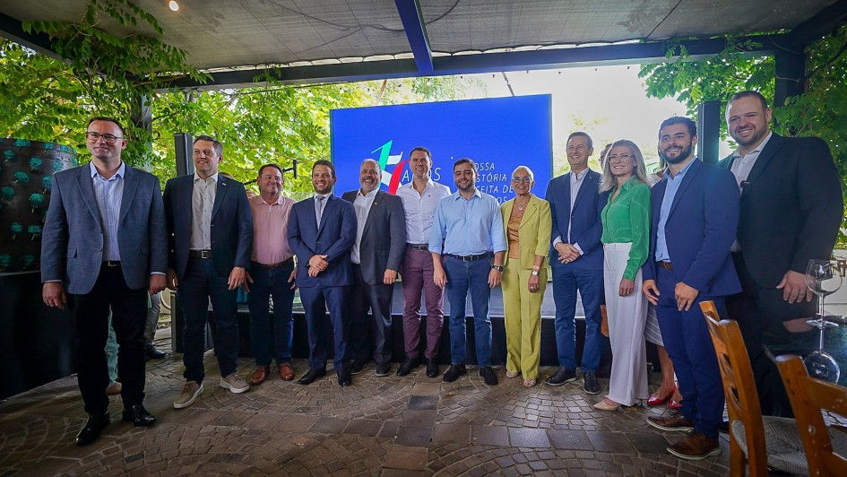 Lançamento das celebrações dos 150 anos da imigração italiana. Evento foi realizado em Bento Gonçalves durante o lançamento da Rota Pipa Parade 2025 - Foto: Jürgen Mayrhofer. Secom