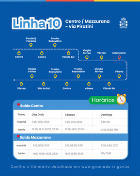 Confira as rotas e horários do transporte público de Gramado.